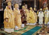В день празднования 65-летия Предстоятеля Русской Церкви в Храме Христа Спасителя совершена Божественная литургия