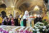 Святейший Патриарх Кирилл совершил литию у гробницы приснопамятного Святейшего Патриарха Алексия II