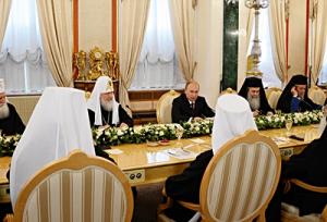 Стенограмма начала встречи Президента России В.В. Путина с Предстоятелями и представителями Поместных Православных Церквей